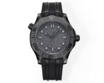 BO Factory Omega Seamaster Bezel Insert Black ceramic black zirconium oxide [Zr02] case Diameter 43.5mm Watch